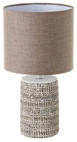 Barna asztali lámpa textil búrával (magasság 33,5 cm) – Casa Selección