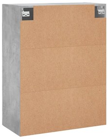 2 db betonszürke faliszekrény 69,5x34x90 cm