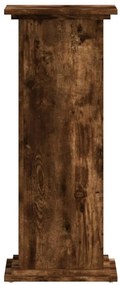 füstös tölgy színű szerelt fa növényállvány 33 x 33 x 80 cm