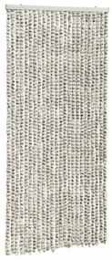 világos- és sötétszürke zsenília rovarfüggöny 100 x 220 cm