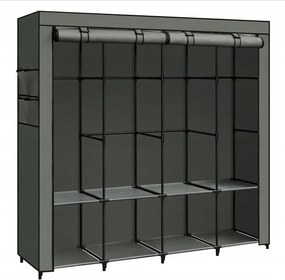 Songmics szekrény 167x170x45 cm – Anyag, Nagy, Szürke árnyalatok