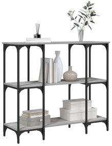 szürke sonoma színű szerelt fa tálalóasztal 102x35x90 cm