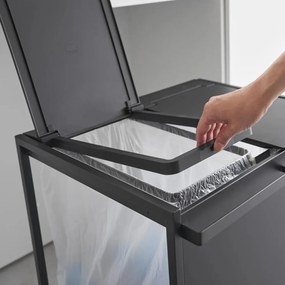 Fekete fém szelektív szemetes Tower – YAMAZAKI