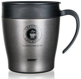 Banquet TAZZA 330 ml utazó hőálló pohár, antracit