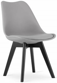 AKCIÓ Világosszürke BALI MARK szék fekete lábakkal II. osztályú