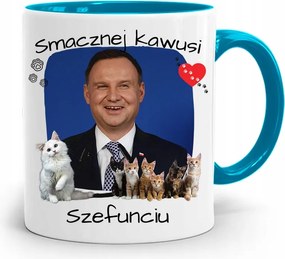 Duda András Kék Elnöki Bögre Neked, fényképes nyomattal