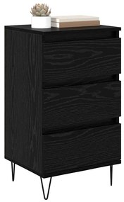 Széf fiókkal Fekete tölgy 40 x 35 x 70 cm Műszaki fa és vas