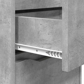 vidaXL Éjjeliszekrények 2 pcs Beton Szürke 40 x 30 x 467 cm Faanyag