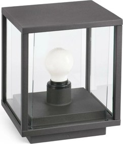 Faro Nala oszloplámpa IP54, E27, 220 mm, sötétszürke, alumínium/üveg