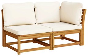 vidaXL 2 részes tömör akácfa kerti ülőgarnitúra párnákkal