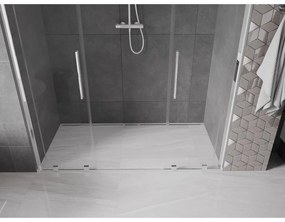 Mexen Velar L Duo, tolózuhanyajtó nyitáshoz 180 cm, 8 mm átlátszó üveg, króm, 871-180-003-02-01