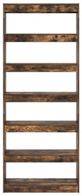 Füstölt Tölgy Könyvespolc Füstölt Tölgy Fa 80 x 30 x 198 cm