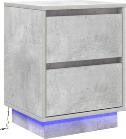 vidaXL Éjjeliszekrény fiókkal Beton Szürke 39 x 34,5 x 50 cm Faanyag