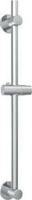 Fényes ezüstszínű öntapadós rozsdamentes acél zuhanytartó tolható tartóval 70 cm – Wenko