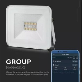 LED Intelligens dimmelhető RGB reflektor LED/20W/230V IP65 fehér