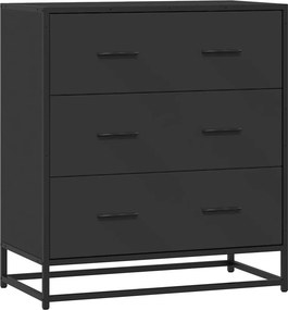 vidaXL fekete szerelt fa tálalószekrény 68 x 35 x 76 cm
