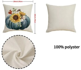 Párnahuzat PUMPKIN NOIR 45x45 cm, fekete