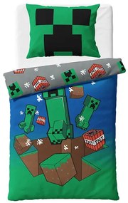Gyermek ágynemű Minecraft Creeper Explode , 140 x200 cm, 70 x 90 cm, 70 x 90 cm