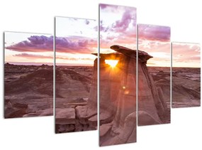 Kép - naplemente a sivatagban (150x105 cm)
