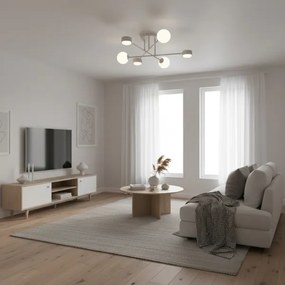 Felületre szerelt csillár HOLON 3xG9/8W/230V + 3xGX53/12W szürke