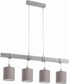 BRILAGI - LED csillár kábelen NUBILA 4xE27/60W/230V szürke/antracit