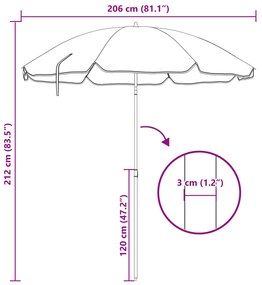 Strandernyő Alumínium Rúddal Kamuflázs 240 cm