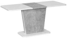 Calypso bővíthető étkezőasztal, betonszürke/fehér