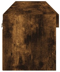 füstös tölgy színű TV-szekrény LED-világítással 80 x 30 x 30 cm