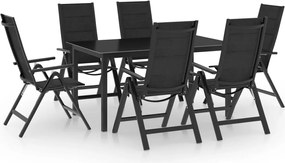 vidaXL 7 részes antracitszürke alumínium kerti étkezőgarnitúra