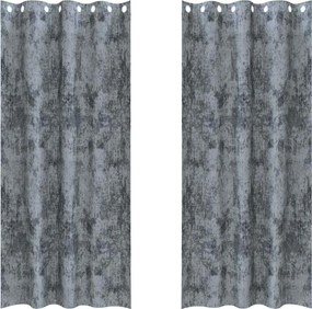 vidaXL Bársonyfüggönyök 2 pcs Ezüst Szürke 225 x 140 cm Bársony