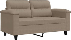 vidaXL kétszemélyes tópszínű mikroszálas szövetkanapé 120 cm