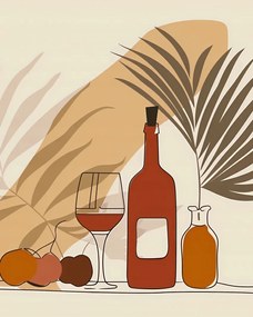 Poszter 40x50cm Bor a pálmafák mellett