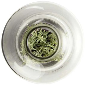 Mediterrán stílusú kerámia virágcserép üvegbúrával, portugál mozaik mintával, kültéri és beltéri dekorációs kiegészítő