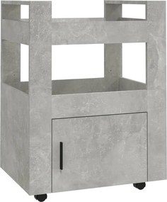 vidaXL betonszürke szerelt fa zsúrkocsi 60 x 45 x 80 cm