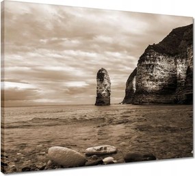 Vászonkép 50x40 Szépia szikla fotózás