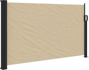 vidaXL bézs behúzható oldalsó napellenző 120 x 500 cm
