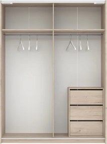 BERNO ruhásszekrény, 150 cm | Jackson hickory tölgy + Kasmír