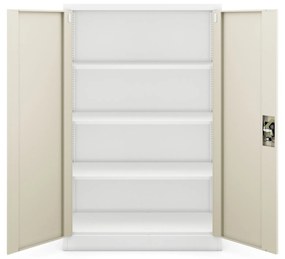 Szekrény KEVIN, 900 x 1400 x 400 mm, Eco Design: fehér/ sonoma tölgy