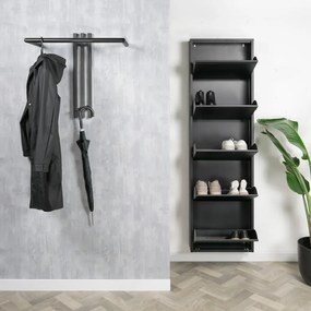 Fekete fém fali fogas 65 cm Senza – Spinder Design