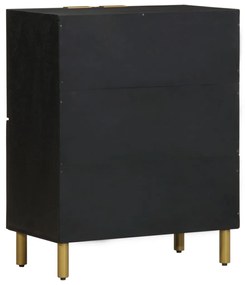 fekete szerelt fa komód 60 x 33 x 75 cm