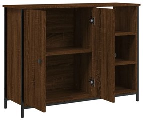 barna tölgy színű szerelt fa tálalószekrény 100 x 33 x 75 cm