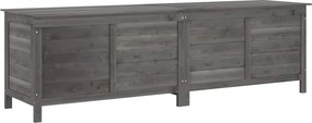 vidaXL antracit tömör fenyőfa kerti tárolóláda 198,5 x 50 x 56,5 cm