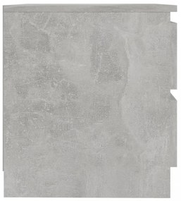 betonszürke szerelt fa éjjeliszekrény 50 x 39 x 43,5 cm