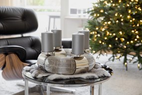 Adventi koszorú  FLAX, ezüst - EDZARD