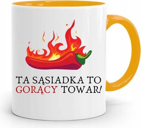 Szomszédnak Sárga Ajándék Bögre fényképes nyomtatással