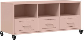 vidaXL rózsaszín acél TV-szekrény 100,5 x 39 x 43,5 cm