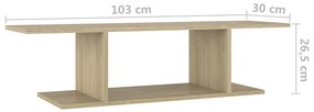 sonoma tölgy falra szerelhető TV-szekrény 103x30x26,5 cm
