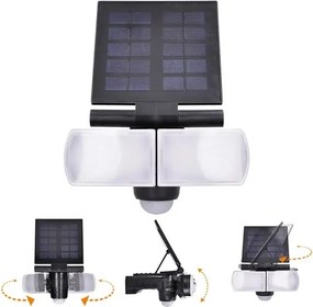 Solight WO772 - LED napelemes reflektor érzékelővel 2000mAh LED/8W/3,7V IP44
