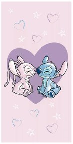 Disney Lilo és Stitch, A csillagkutya Love fürdőlepedő, strand törölköző 70x140cm