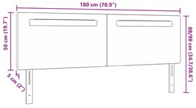 Fejtámla Egyszerű Design Szürke 180 cm Műbőr